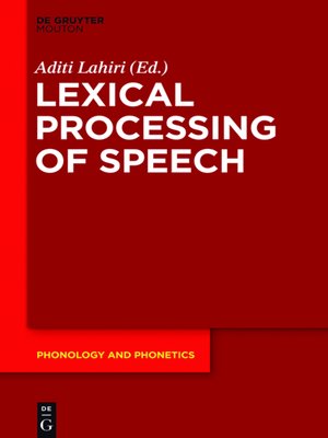 cover image of The Speech Processing Lexicon